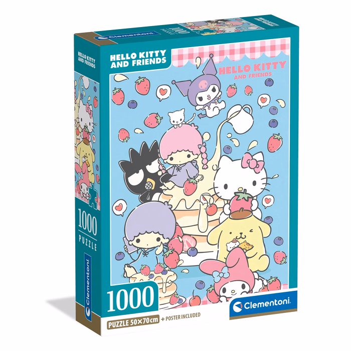 Clementoni Παζλ High Quality Collection Hello Kitty & Friends 1000 τμχ - Compact Box