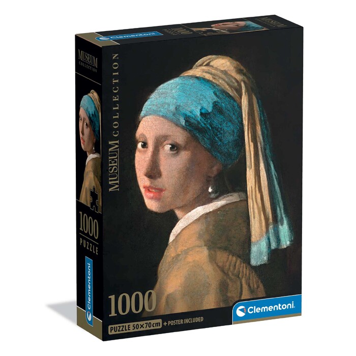 Clementoni Puzzle Museum Collection Vermeer: Girl With Pearl Earring 1000 pcs - Compact Box