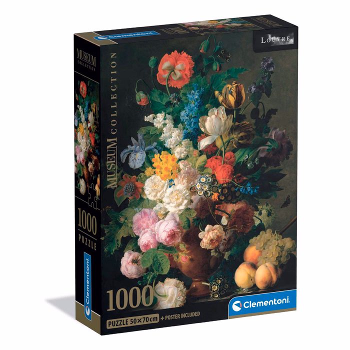 Clementoni Παζλ Museum Collection Van Dael: Βάζο με Λουλούδια 1000 τμχ - Compact Box
