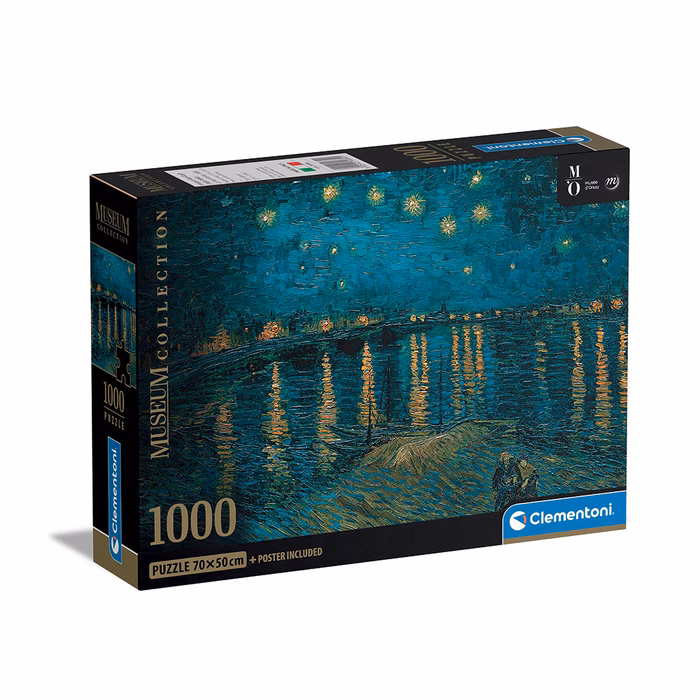 Clementoni Puzzle Museum Collection Van Gogh: Starry Night Over The Rhine 1000 pcs - Compact Box