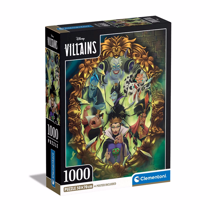 Clementoni Παζλ High Quality Collection Disney Villains 1000 τμχ - Compact Box