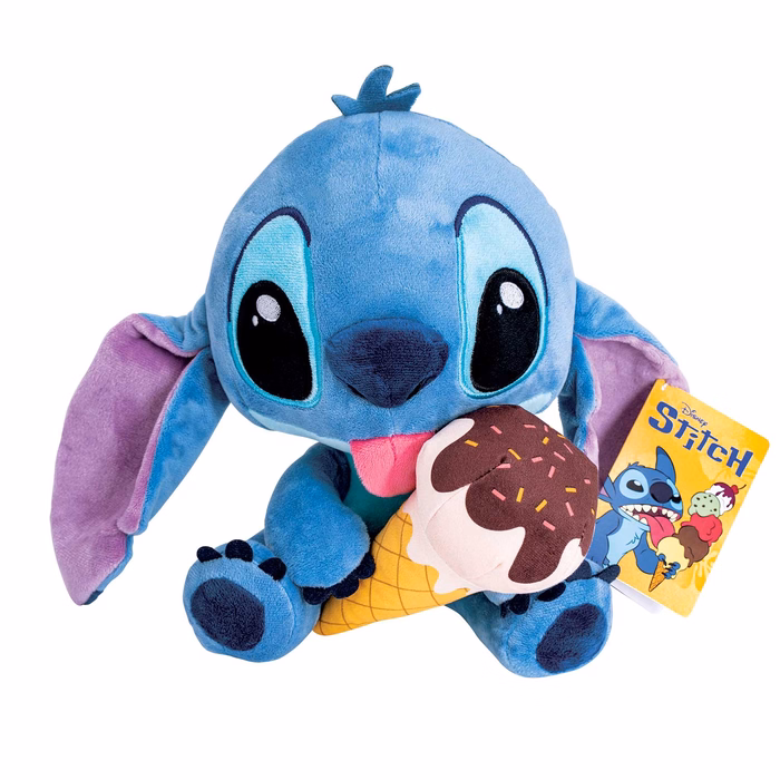 Disney Plush Stitch With Ice Cream 25cm