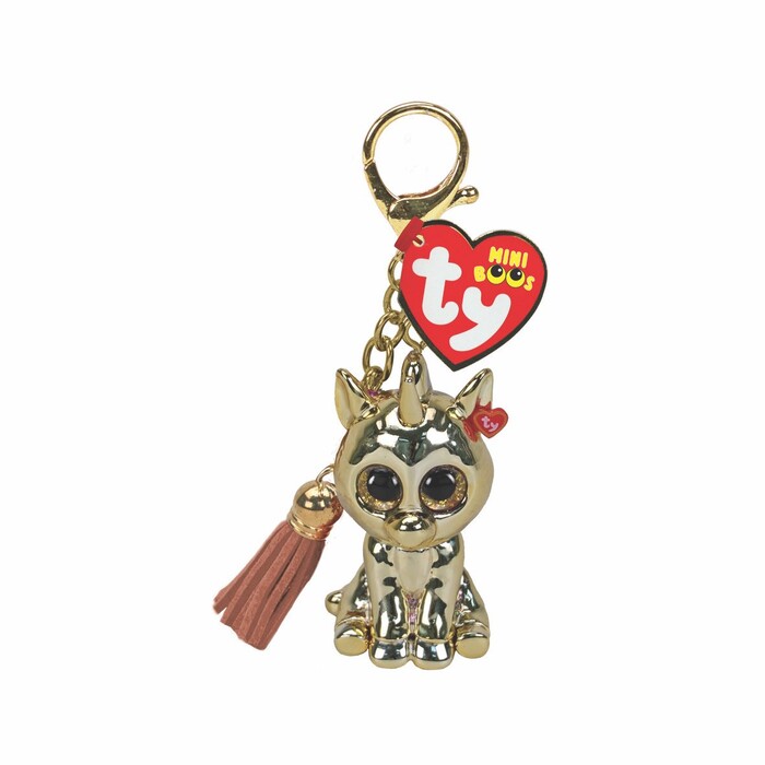 TY Mini Boos Clip Colby Unicorn Gold