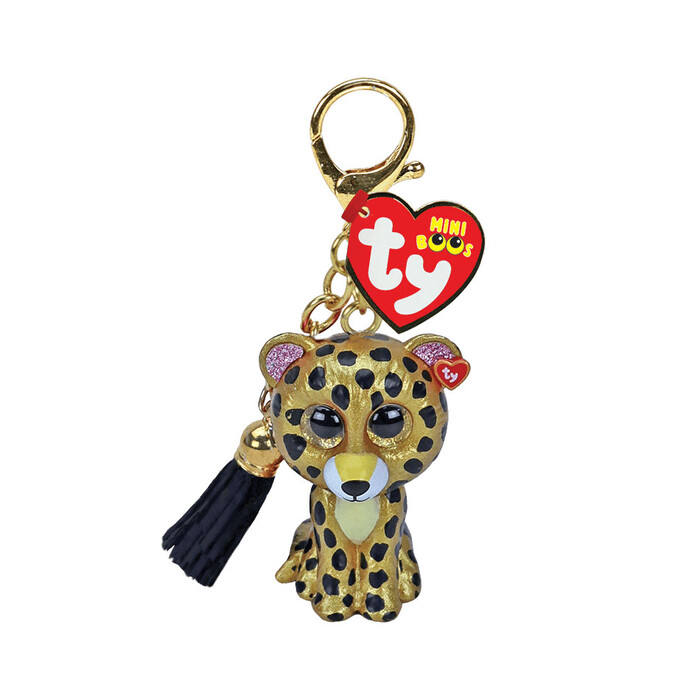 TY Mini Boos Key Chain Sterling Leopard Yellow