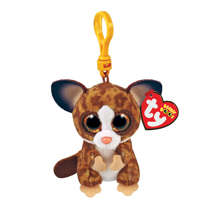 TY Beanie Boos Binky Plush Clip Bush Baby Brown 8.5cm