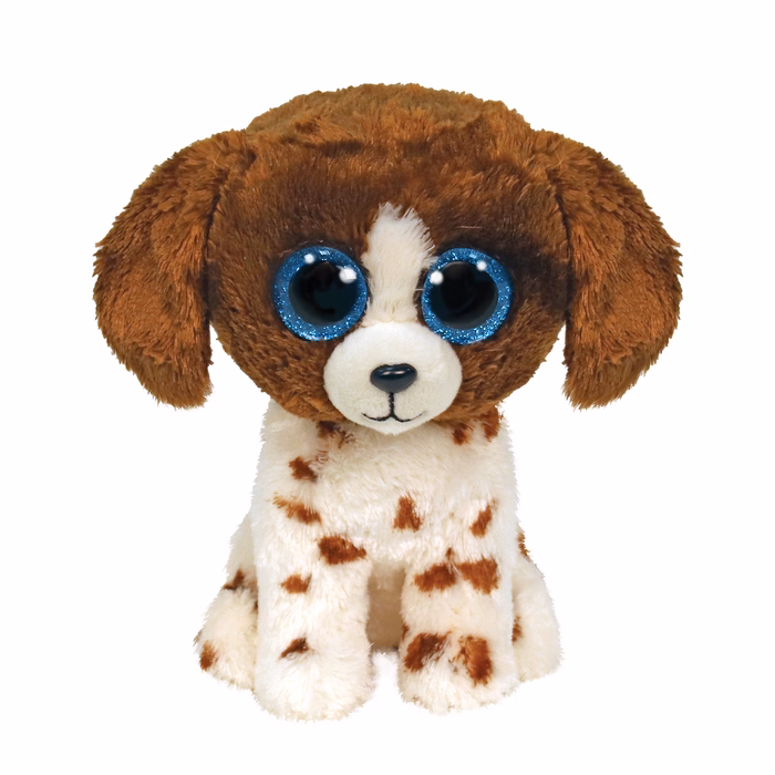 TY Beanie Boos Muddles Plush Splash Dog Brown And White 15cm