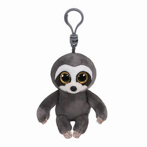 TY Beanie Boos Dangler Plush Clip Sloth Gray 8.5cm
