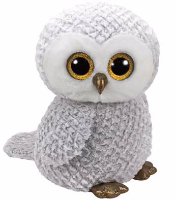 TY Beanie Boos Owlette Χνουδωτό Κουκουβάγια Λευκό 40εκ