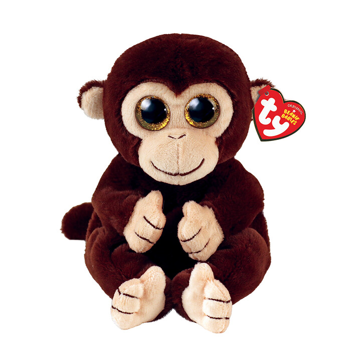 TY Beanie Bellies Matteo Plush Monkey Brown 15cm