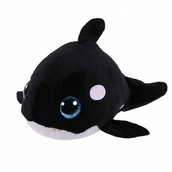TY Teeny Orville Χνουδωτό Φάλαινα Όρκα Μαύρο Και Λευκό 4.5εκ