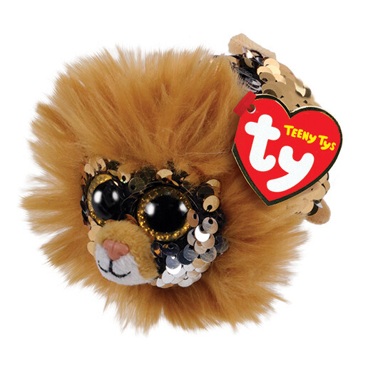 TY Flippables Regal Plush Lion Brown 4.5cm