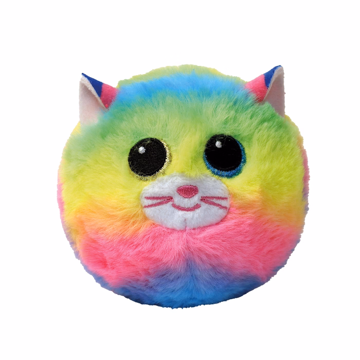 TY Beanie Bouncers Gemma Plush Bounce Ball Cat Multicolor