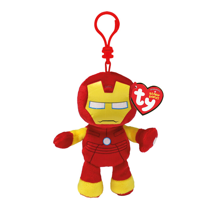 TY Beanie Babies Key Chain Plush Iron Man 8,5cm