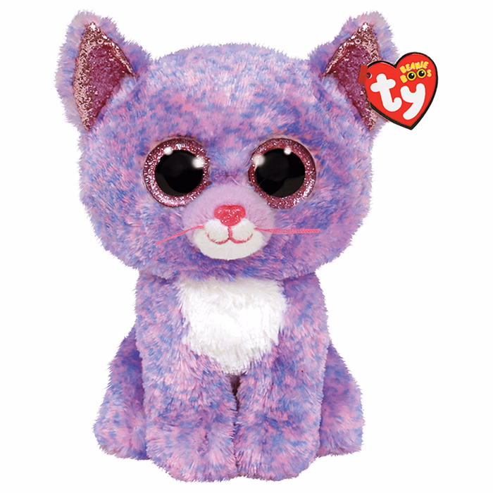 TY Beanie Boos Cassidy Plush Cat Lavender 23cm