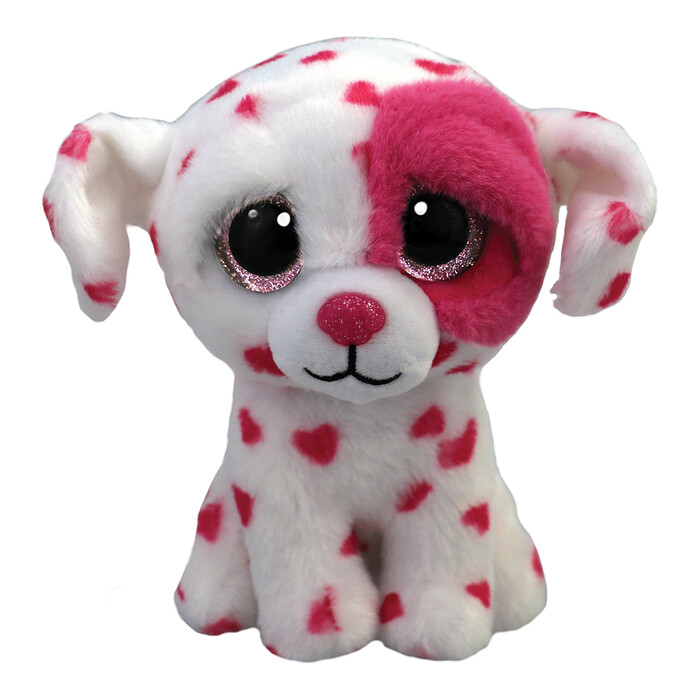TY Beanie Boos Beau Plush Dog White with Hearts 15cm