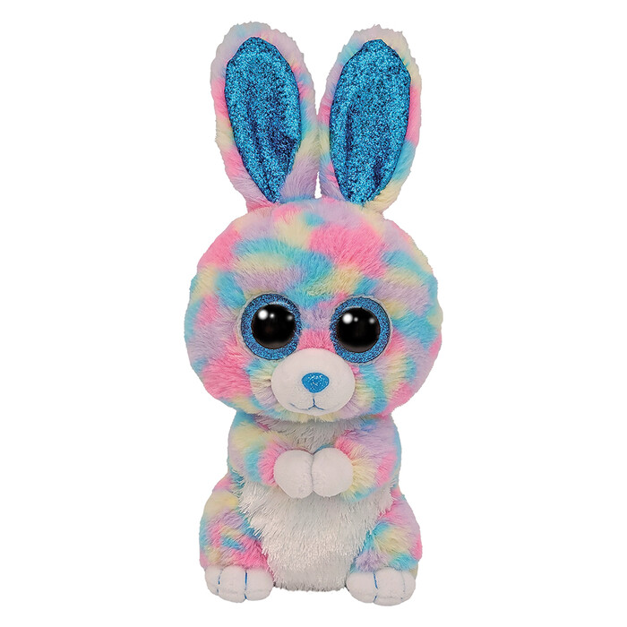 TY Beanie Boos Hops Plush Rabbit Blue Multicolor 15cm