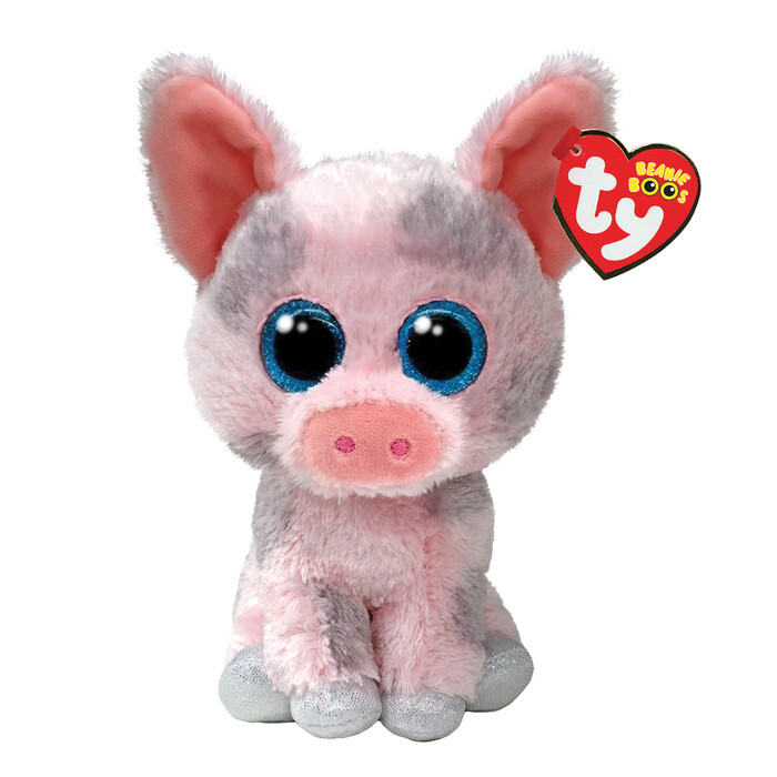 TY Beanie Boos Hambone Χνουδωτό Γουρουνάκι Ροζ 15εκ