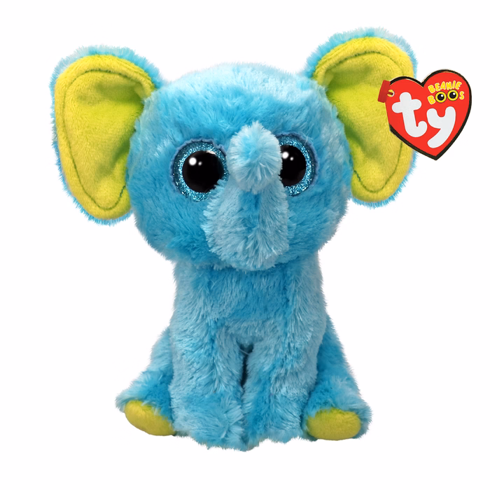 TY Beanie Boos Trunkles Χνουδωτό Ελεφαντάκι Γαλάζιο 15εκ