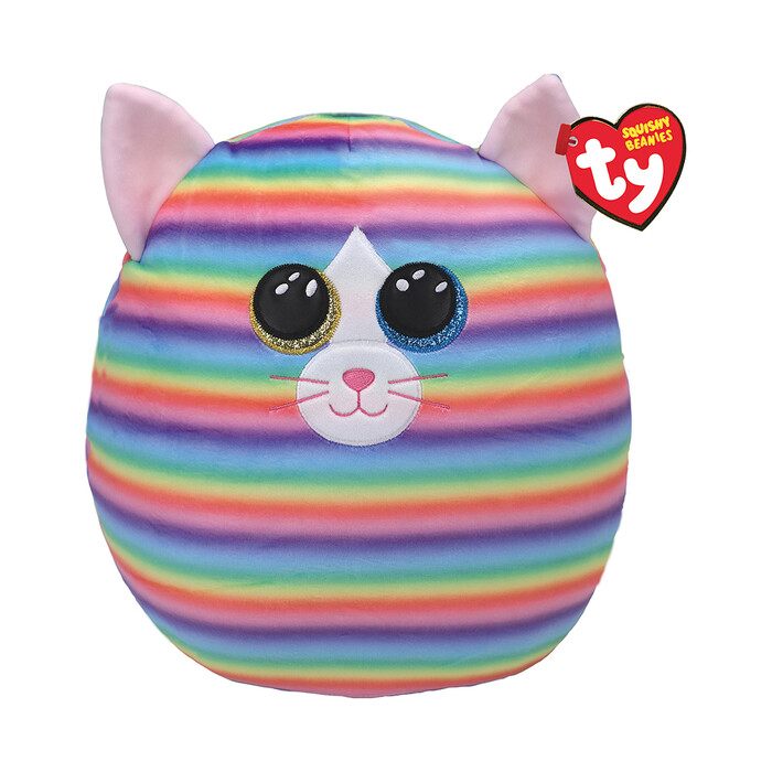 TY Squishy Beanies Heather Plush Kitty Multicolor 30cm