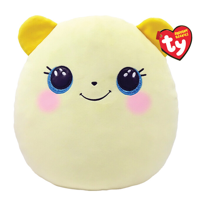 TY Squishy Beanies Buttercup Plush Bear Yellow 25cm