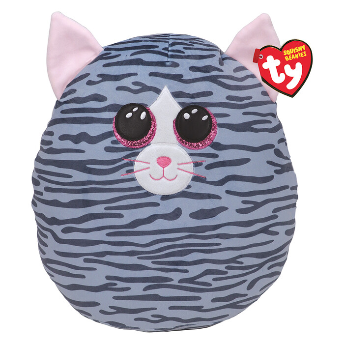 TY Squishy Beanies Kiki Plush Kitty Gray 25cm