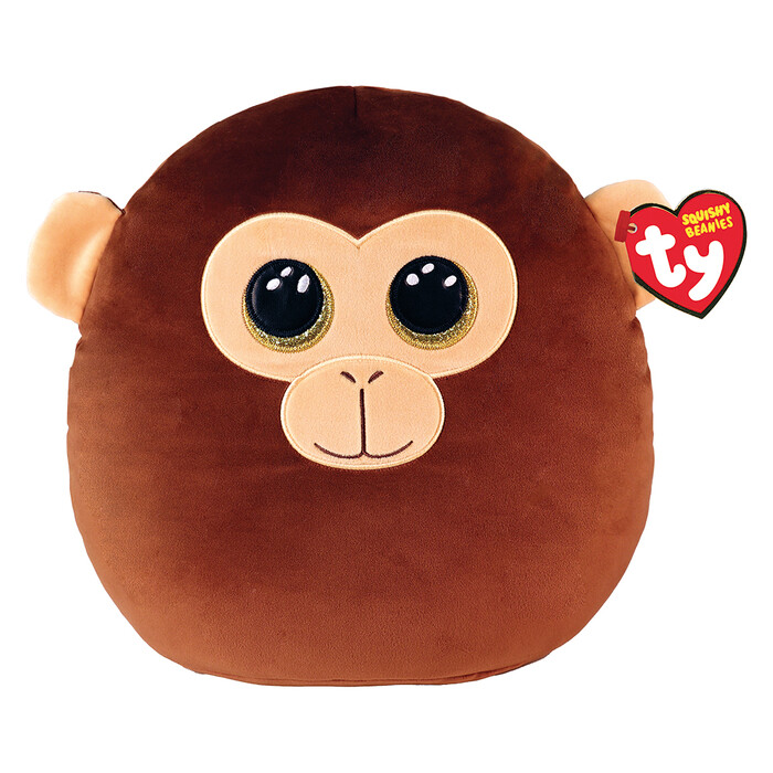 TY Squishy Beanies Dunston Plush Monkey Brown 30cm