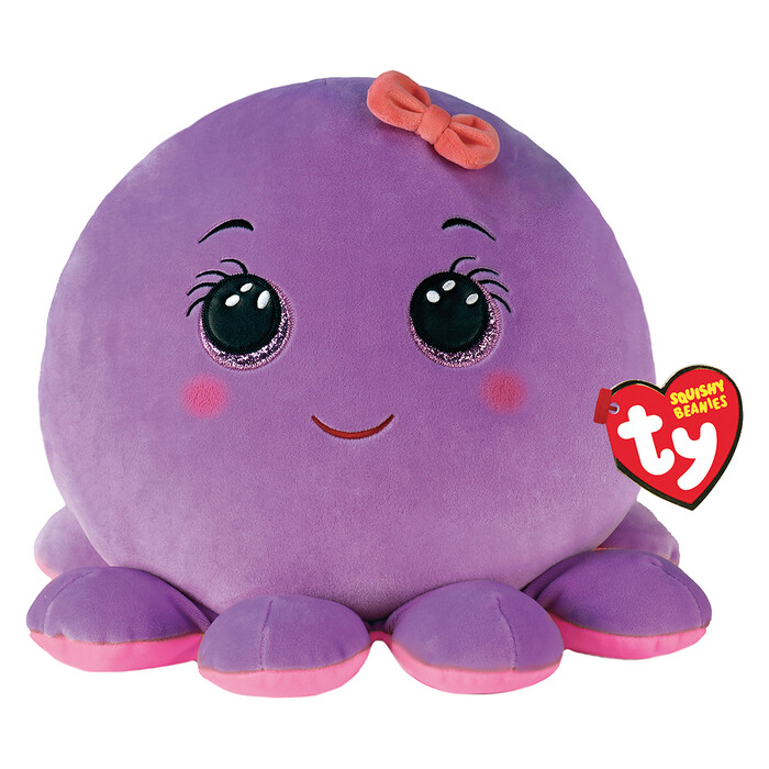 TY Squishy Beanies Octavia Plush Octopus Purple 30cm