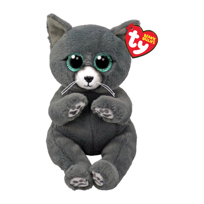 TY Beanie Bellies Binx Χνουδωτή Γατούλα Γκρι 15εκ