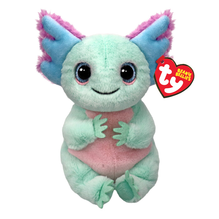 TY Beannie Bellies Alex Plush Axolotl Pastel 15cm