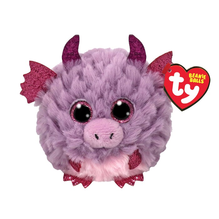 TY Beanie Balls Spark Χνουδωτός Δράκος Μωβ
