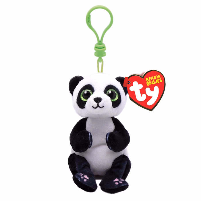 TY Beanie Bellies Ying Plush Key Chain Panda White And Black 8.5cm