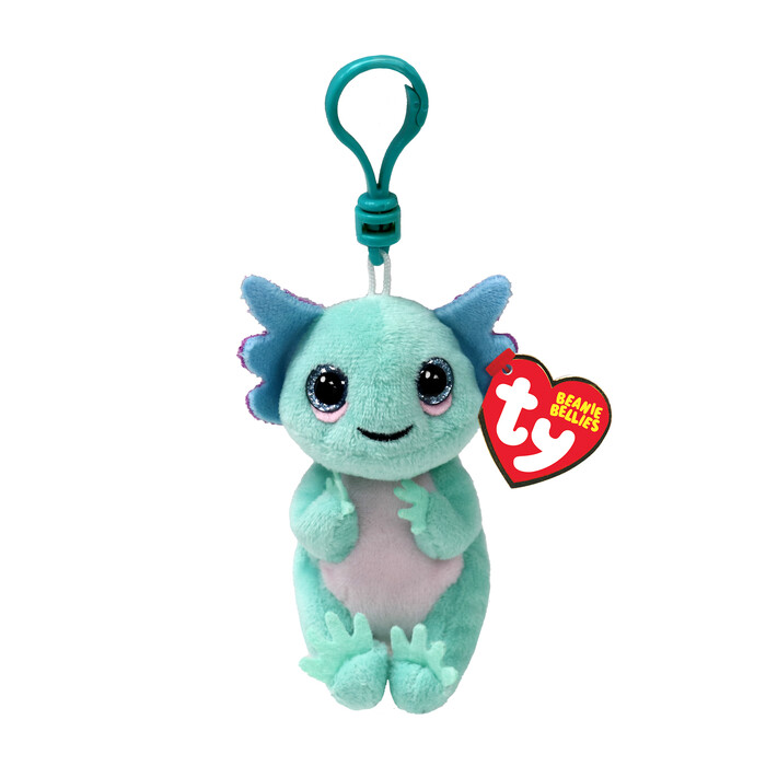 TY Beanie Bellies Key Chain Alex Plush Axolotl Pastel 8.5cm