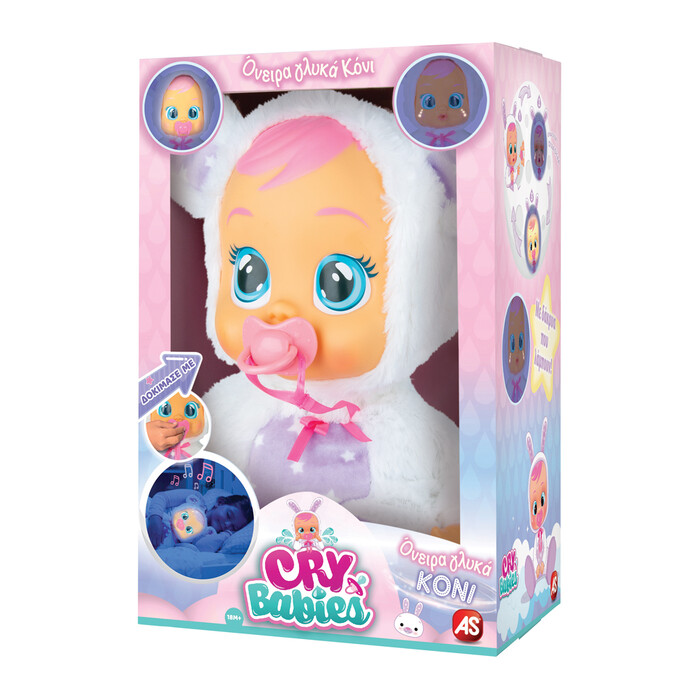 Cry Babies Doll Goodnight Coney - Interactive Baby Doll Bunny Cries Sprakling Tears With Lullabies