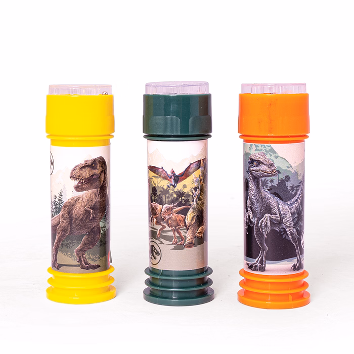 AS 3 Bubble Blowing Bottles Jurassic World For Ages 3+