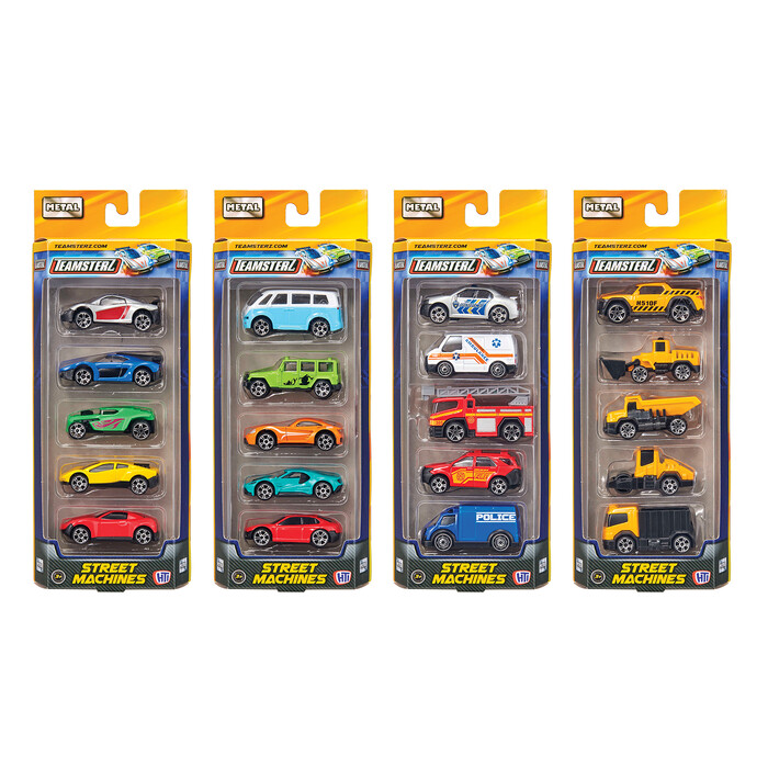 Teamsterz Street Machines With 5 Die-Cast Cars For Ages 3+