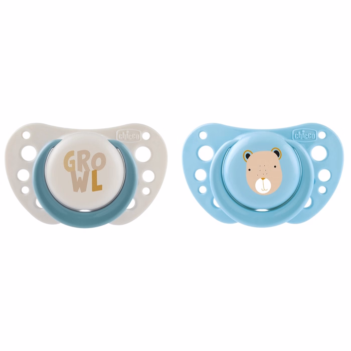 Chicco Πιπίλες Air PhysioForma Μπεζ - Σιέλ Για 0-6 Μηνών 2τμχ
