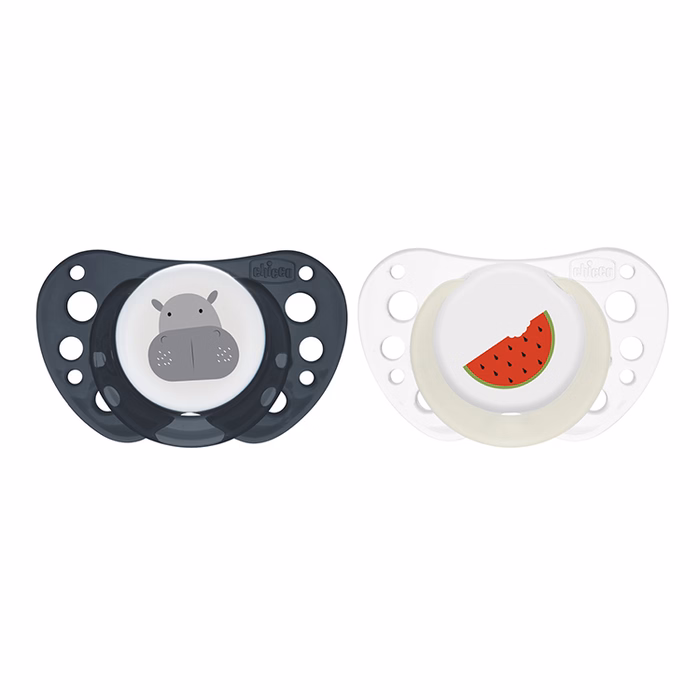 Chicco PhysioForma Air Pacifiers Beige - Grey For 16-36 Months 2pcs