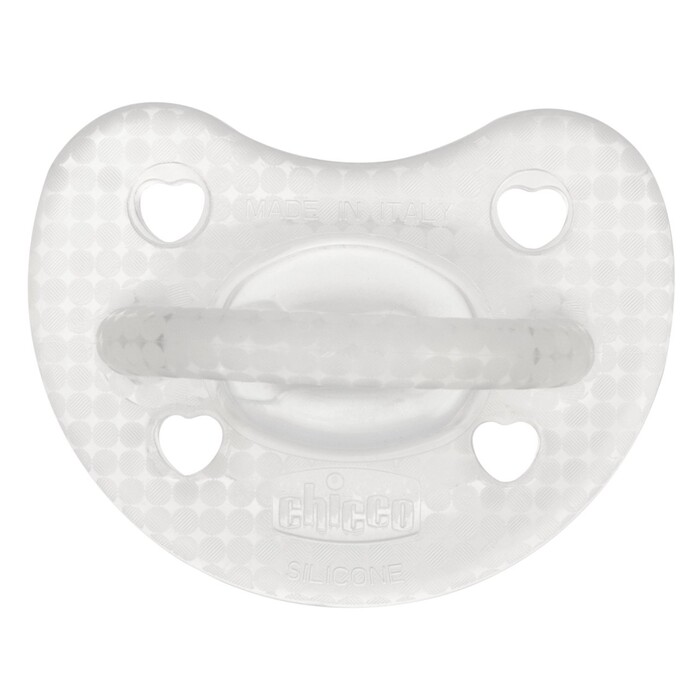 Chicco All-Silicone Pacifier PhysioForma Soft Clear For 2-6 Months 2pcs