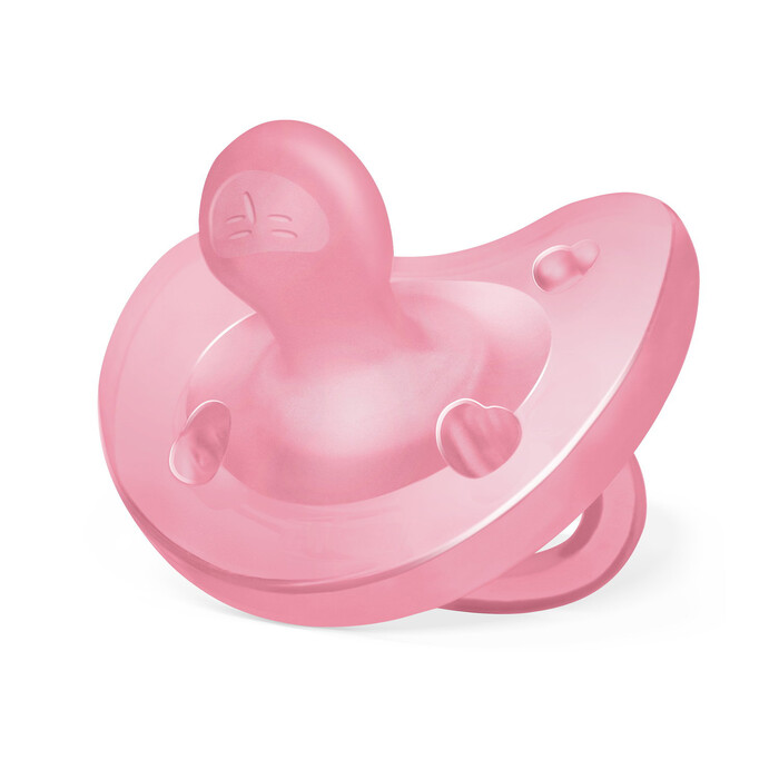 Chicco All Silicone Pacifier PhysioForma Soft Pink For 6-16 Months