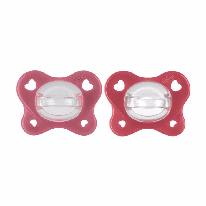 Chicco All Silicone Pacifiers PhysioForma Dual Soft Pink For 16-36 Months 2pcs