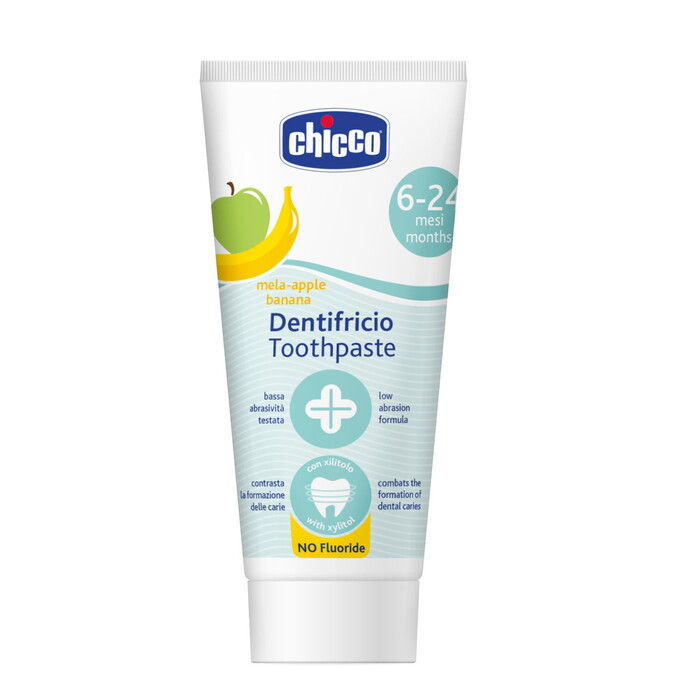 Chicco Apple-Banana Toothpaste 50ml Fluoride-Free For 6-24 Months