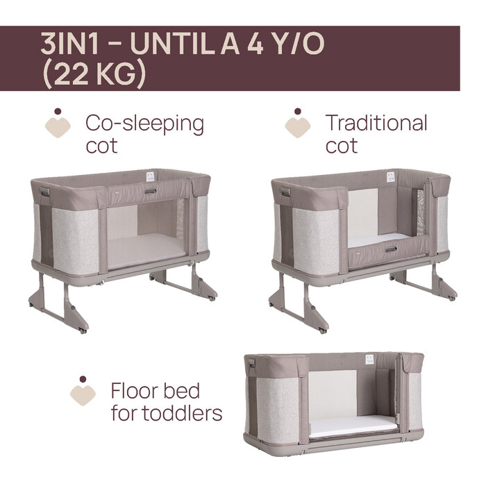 Chicco Crib Next2Me Forever Almond