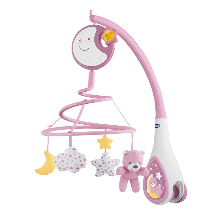 Chicco Next2Dreams 3-in-1 Baby Cot Mobile with Melodies Pink For 0+ Months