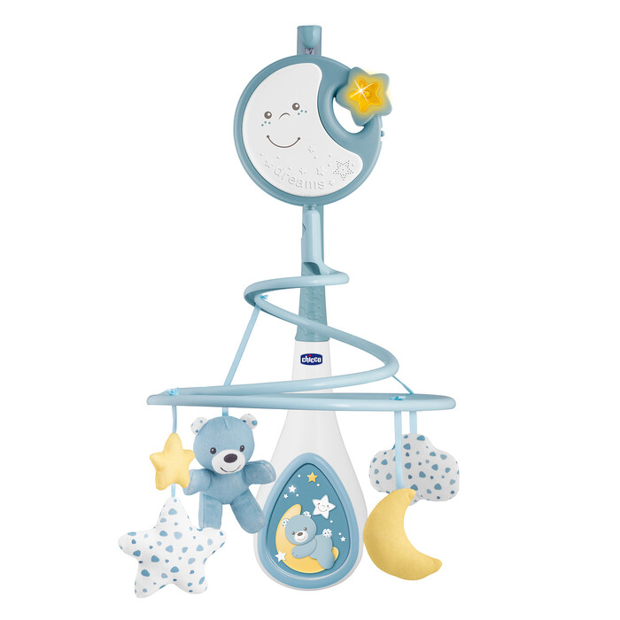 Chicco Next2Dreams 3-in-1 Baby Cot Mobile with Melodies Light Blue For 0+ Months